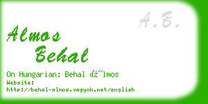 almos behal business card